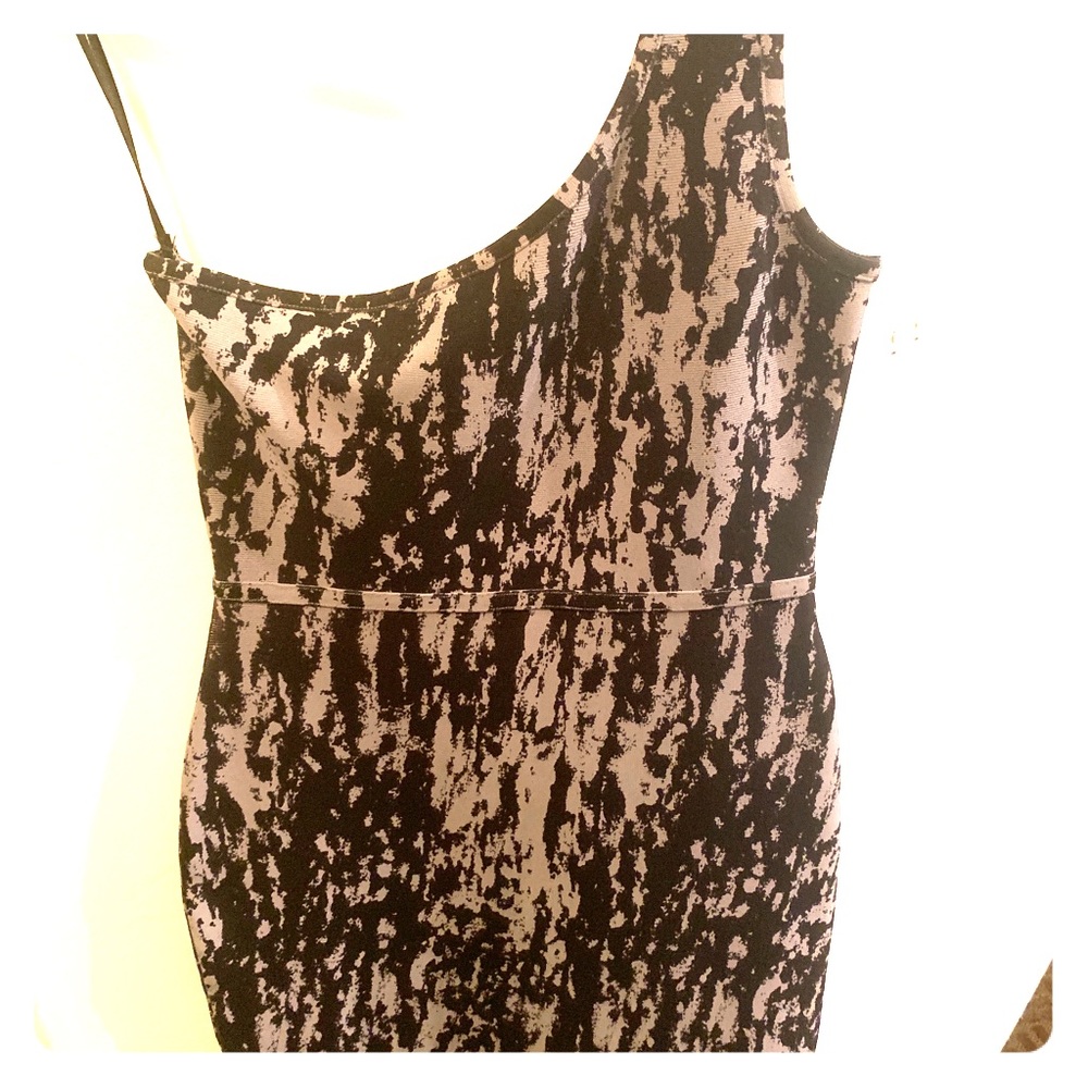 BCBG bodycon one shoulder dress